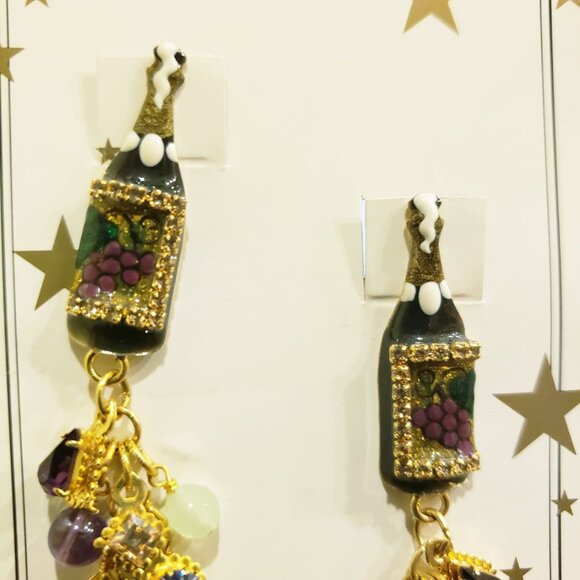 Lunch at The Ritz - Merlot Earrings - NEW - Picture 2 of 16